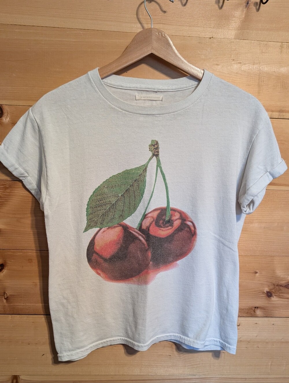 Anthropologie Cherry Graphic Tee *XS *Good Condition
